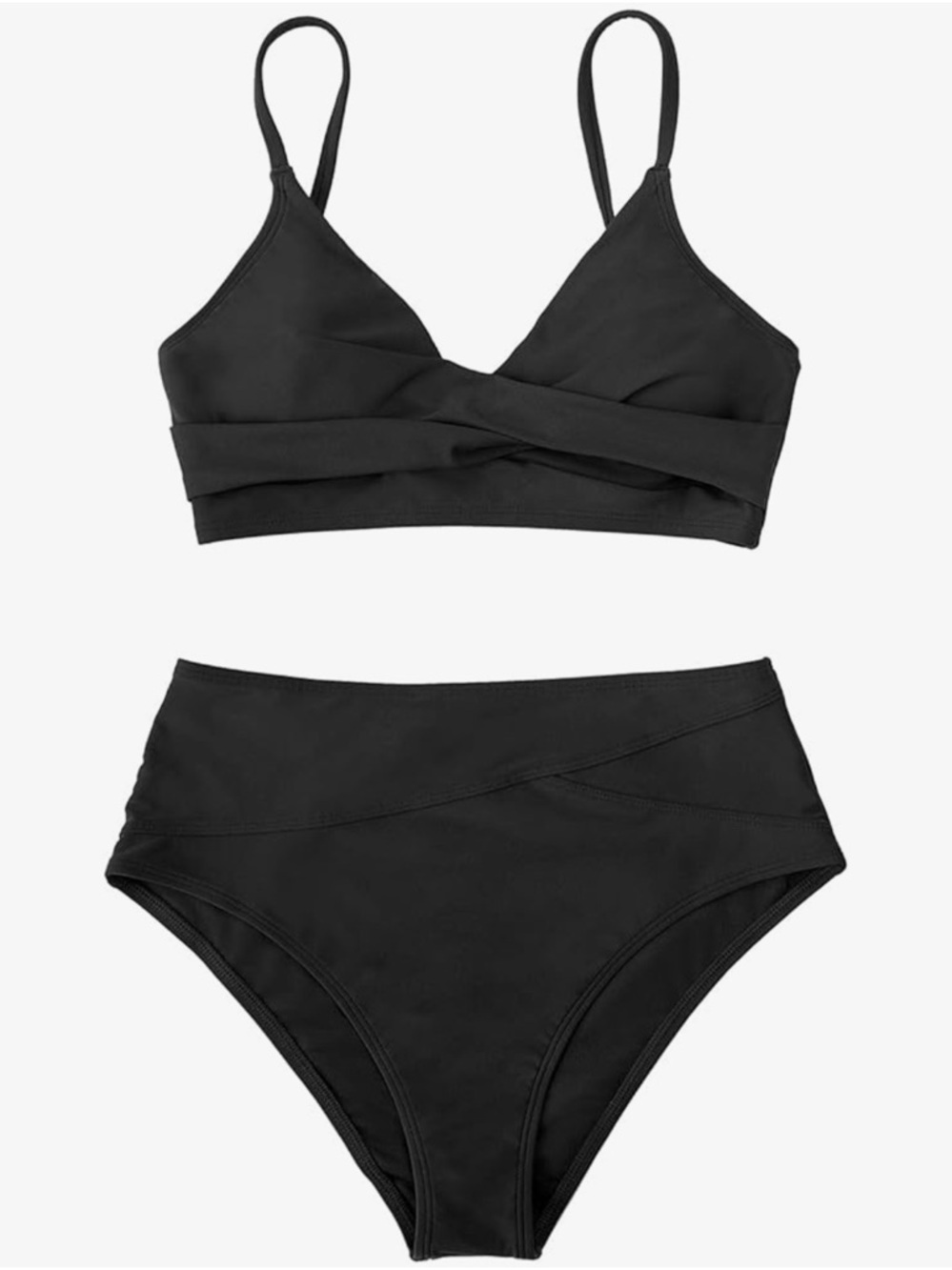 Cupshe Black High-Waist Bikini Set